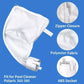 White mesh pool filter bags with zipper closure and ABS socket connectors