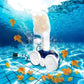 Robot pool cleaner with two white replacement filter bags attached