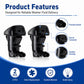 2 PCS Front Windshield Washer Wiper Jet Water Spray Nozzle for Ford / Lincoln