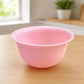 Soft silicone facial mask mixing bowl, pink, with measuring scale markings