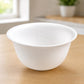 White soft silicone mixing bowl with clear oz and ml measurement markings