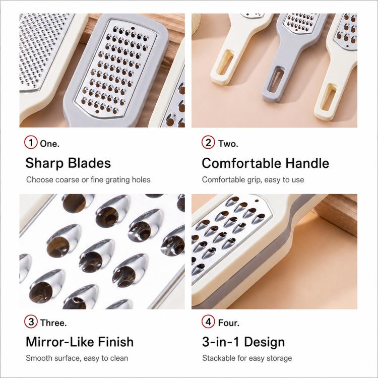 LsCook 3 in 1 Stainless Steel Vegetable Grater