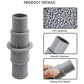 Plastic Swimming Pool Vacuum Hose Connector with 2 Iron Clamps