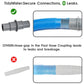 Plastic Swimming Pool Vacuum Hose Connector with 2 Iron Clamps