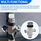 Multi-function pool pump plunger valve with vented top and two hose connections