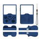 Blue silicone protective case for handheld game console, with lanyard cord