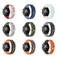 Horizontal Stripes Two Color Magnetic Silicone Watch Band, 22mm
