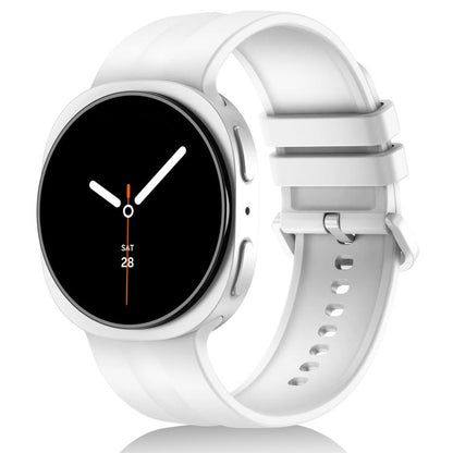 For Galaxy Watch9 / 8 / 8 Classic xDfind Solid Color Vertical Striped Silicone Watch Band, S, L