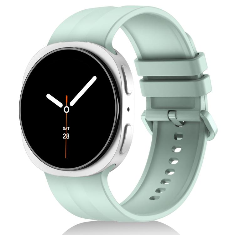 For Galaxy Watch9 / 8 / 8 Classic xDfind Solid Color Vertical Striped Silicone Watch Band, S, L