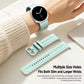 For Galaxy Watch9 / 8 / 8 Classic xDfind Solid Color Vertical Striped Silicone Watch Band, S, L