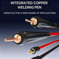 Integrated welding pens set with copper electrodes and insulated black-red cables