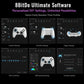 Gamepad software settings with controller previews: joystick, vibration, trigger