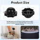 Black pool stopper caps showing dome cover and circular inlet opening
