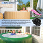 Black pool stopper cap with flanged base and dome top