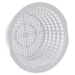 Round white skimmer filter basket insert with circular separator piece and grid holes