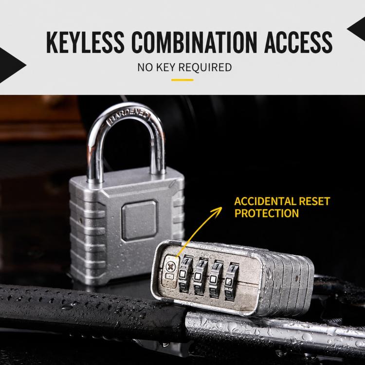 All-Metal Combination Padlock Heavy-Duty Lock for Warehouse & Garden Gate