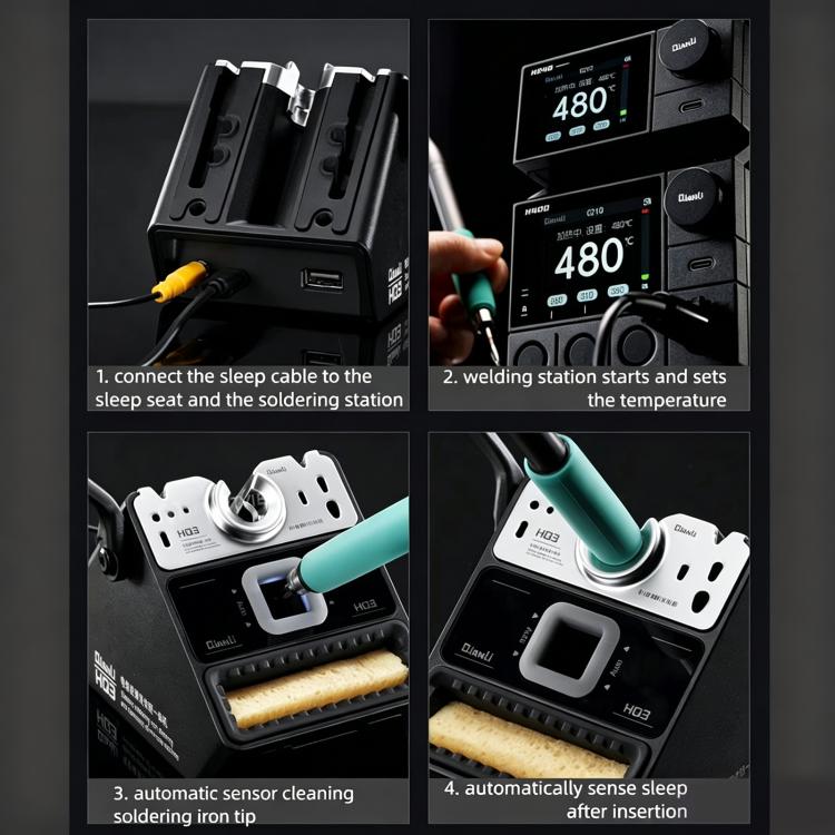 QIANLI HQ3 Soldering Iron Tip Cleaning and Sleep Mode Integrated Machine