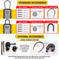Wall-Mount Key Storage Box Combination Lock with Steel Cable & Plastic Lock Body