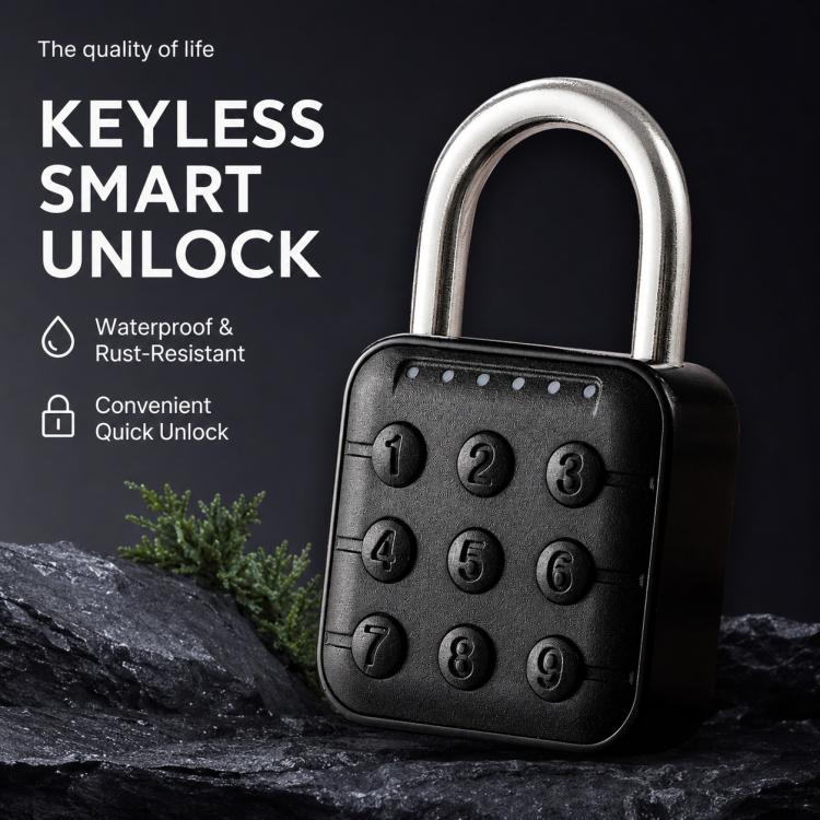 Keypad Smart Combination Padlock Waterproof Security Lock for Cabinets & Gates