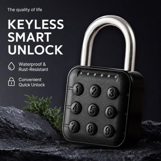 Keypad Smart Combination Padlock Waterproof Security Lock for Cabinets & Gates