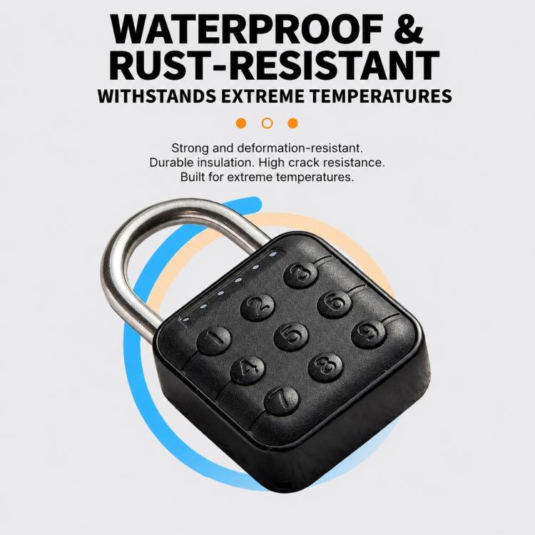 Keypad Smart Combination Padlock Waterproof Security Lock for Cabinets & Gates