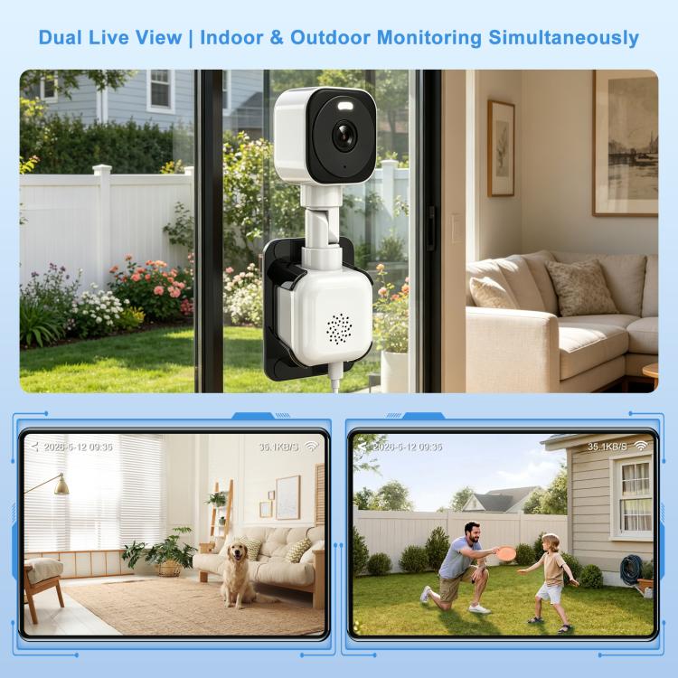 K90 Dual Band 2K Dual Surveillance Camera Supports Two-way Voice Intercom
