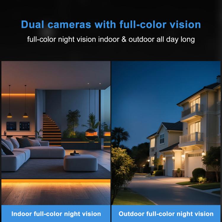 K90 Dual Band 2K Dual Surveillance Camera Supports Two-way Voice Intercom