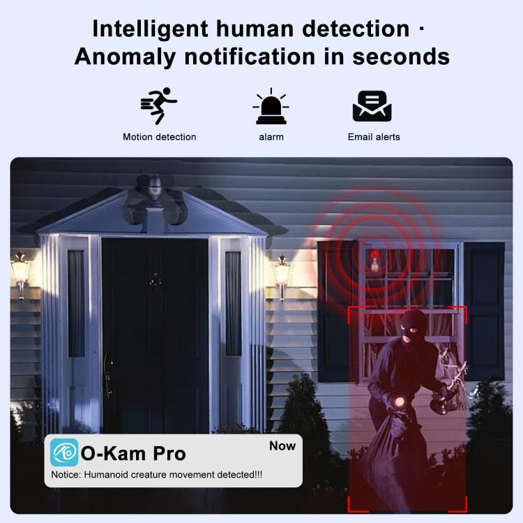 K90 Dual Band 2K Dual Surveillance Camera Supports Two-way Voice Intercom