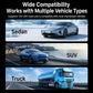 Vehicle compatibility graphic for car charger with multiple vehicle types shown