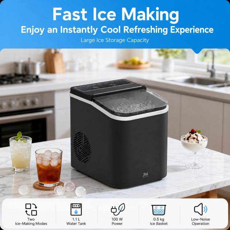 JI-A02A Portable Fully Automatic Mini Bullet Shaped Ice Maker, EU Plug, US Plug, UK Plug