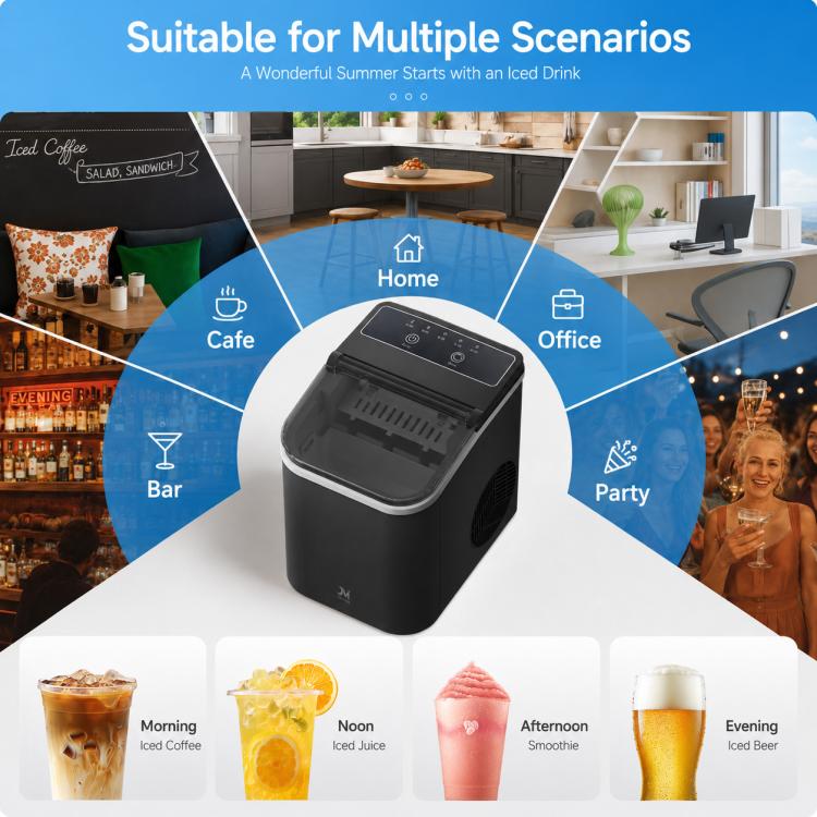 JI-A02A Portable Fully Automatic Mini Bullet Shaped Ice Maker, EU Plug, US Plug, UK Plug