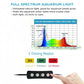 Clip-on aquarium LED light feature chart with 3 timing modes and control panel