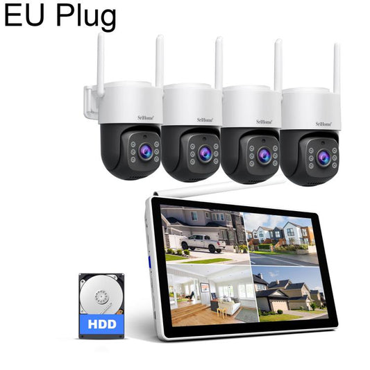 SriHome NVS012-IPC056 5MP 8-Channel NVR WiFi Network Camera Kit Supports 3.5 inch Hard Drives, EU Plug, US Plug, UK Plug, AU Plug