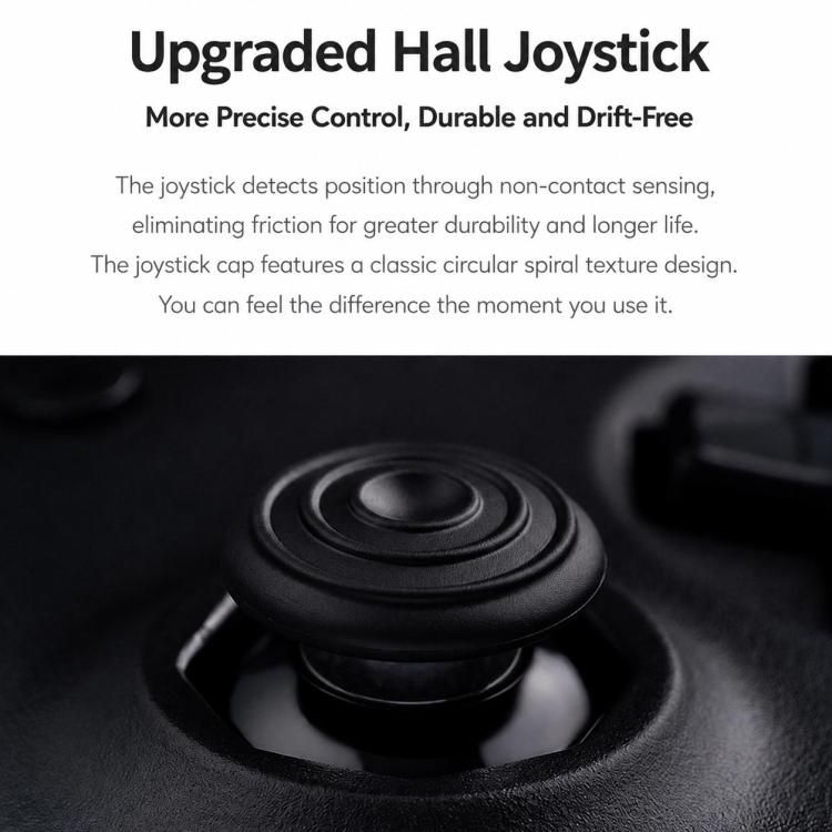 Black N64 Bluetooth controller joystick with textured cap detail