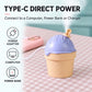 Ice Cream Shape Type-C Mini Desktop Night Light Humidifier, Water Tank Capacity: 150ml