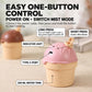 Ice Cream Shape Type-C Mini Desktop Night Light Humidifier, Water Tank Capacity: 150ml