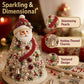Red and cream beaded Santa Christmas tree craft decoration with shimmering pearl beads