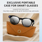 CY05MAX 8MP AI Smart Camera Glasses with Photochromic Lenses & Charging Case, CY05MAX