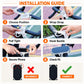 Silicone phone mount installation guide showing strap wrap and hook buckle
