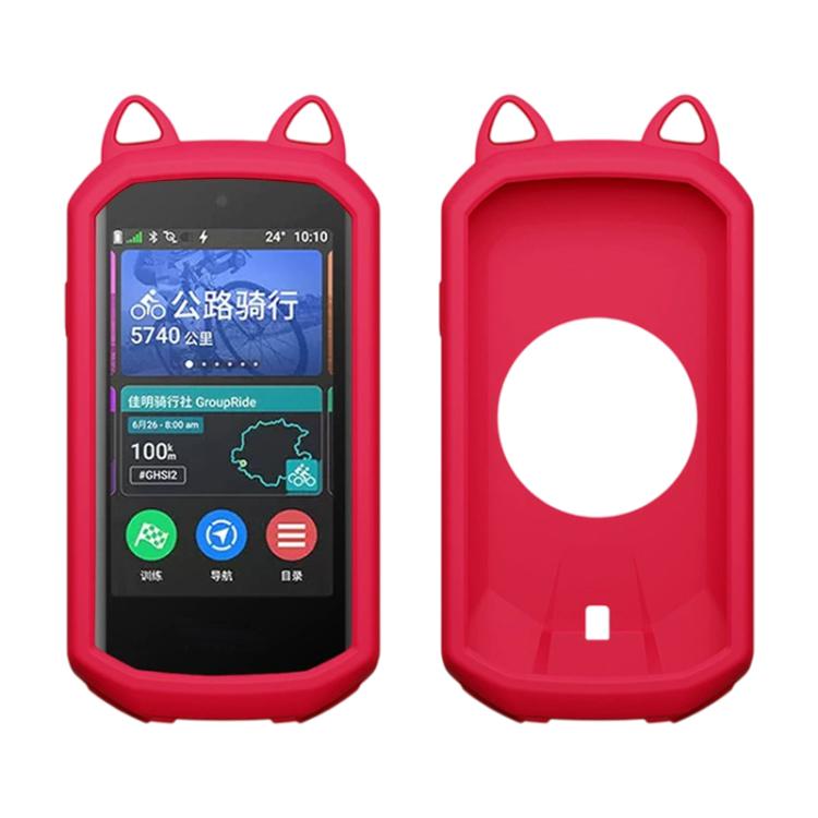 Bicycle Stopwatch Silicone Cat Ears Cover, For Garmin Edge 1050