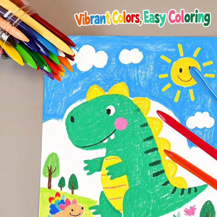 Children Washable Color Crayons Triangular Plastic Crayons, 12 Colors, 24 Colors, 36 Colors