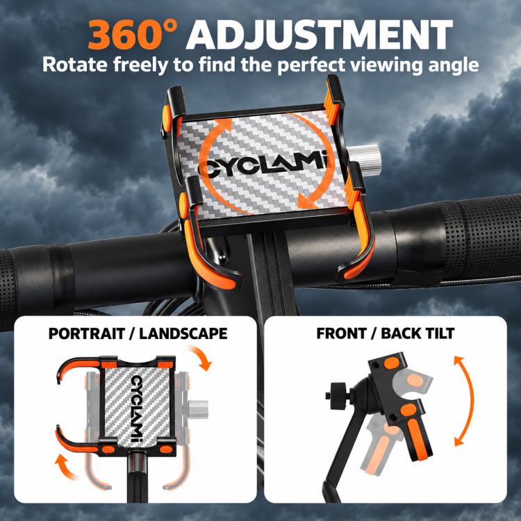 CYCLAMi CY-133 360 Degree Rotatable Cycling Navigation Mount Bicycle Phone Holder