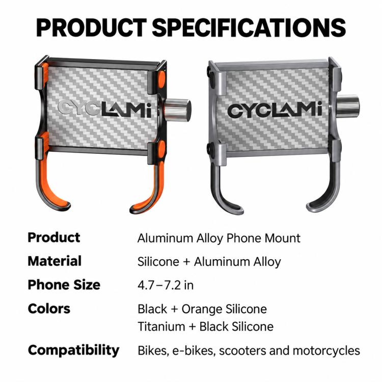 CYCLAMi CY-133 360 Degree Rotatable Cycling Navigation Mount Bicycle Phone Holder
