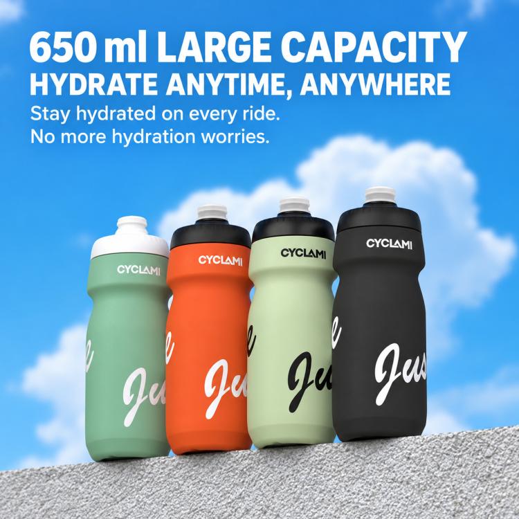CYCLAMi 650ml Portable Squeeze Water Bottle for Outdoor Cycling