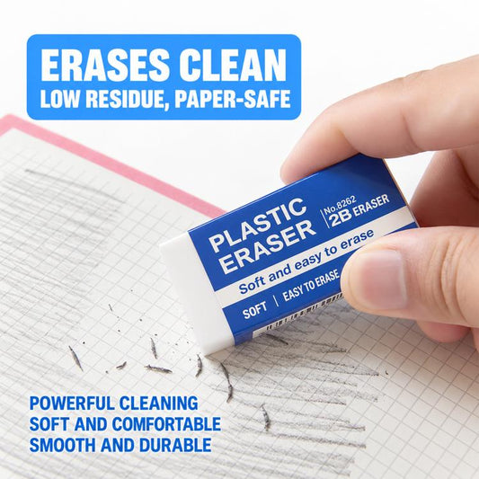 10 PCS/Pack 2B Erasers Soft and Easy Erasing Art Drawing Supplies, Small, Medium