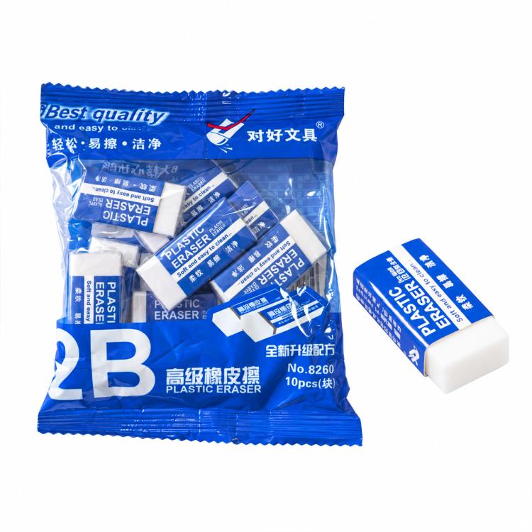 10 PCS/Pack 2B Erasers Soft and Easy Erasing Art Drawing Supplies, Small, Medium
