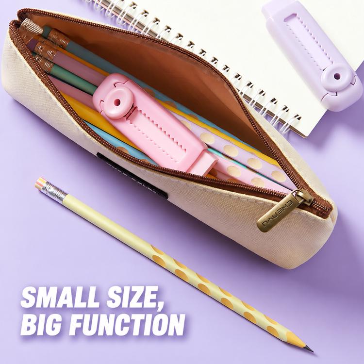 Macaron-Style Sliding Eraser with Refillable Soft Eraser