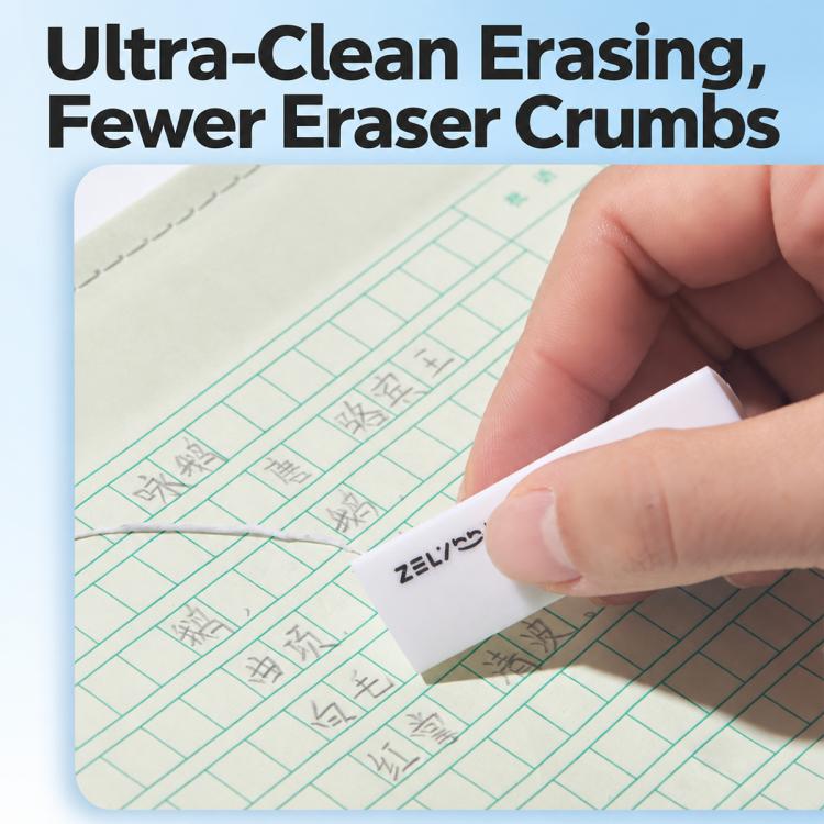 ZELYNN 6 PCS/Box Super Clean Triangle-Shaped Erasers