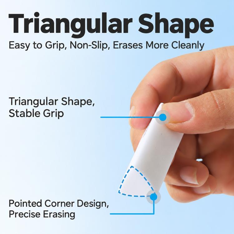 ZELYNN 6 PCS/Box Super Clean Triangle-Shaped Erasers