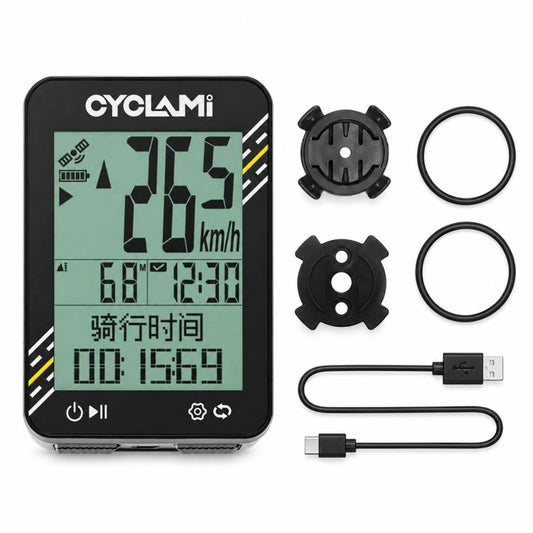 CYCLAMi BKV310 GPS Bicycle Computer Cycling Speedometer for Road & MTB, Only Odometer, With S2 Bracket, With S8 Bracket, With One-Piece Handlebar Bracket
